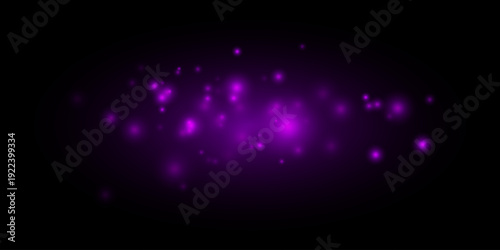 Glowing particles composition. Soft white light dots, blurred bokeh clusters, luminous haze, scattered sparkles, deep dark gradient backdrop, abstract night sky atmosphere, gentle glow texture