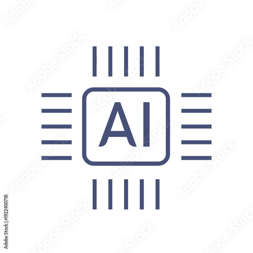 Artificial intelligence logo with futuristic design elements