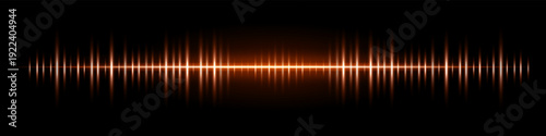 Horizontal white light waveform composition. Bright glowing line, vertical pulse spikes, radiant center, dark gradient backdrop, abstract audio signal atmosphere, luminous digital energy effect