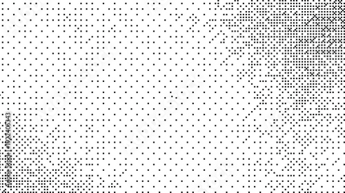 Fotografía Halftone pattern with small black dots on transparent background for graphic des