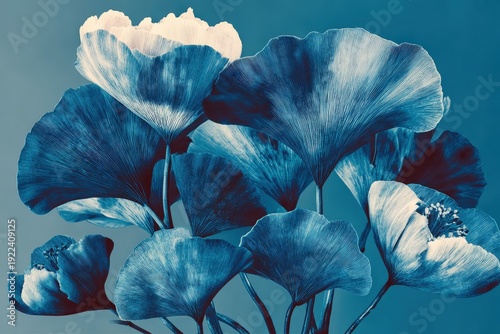 A vase with blue flowers in it