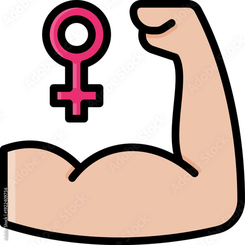 Strong Arm with Female Symbol