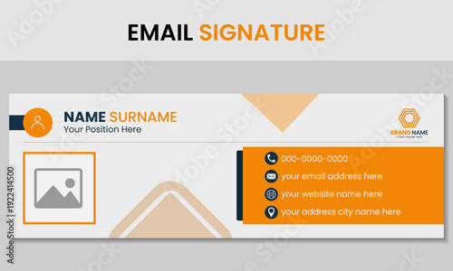  Email signature design minimal style email signature corporate business email signature author photo place modern and minimal layout. clean and simple email signature or email footer template.