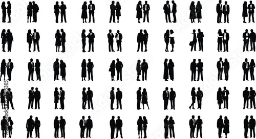 Black Soldier Silhouettes Set Featuring Special Forces Military Personnel in Tactical Combat Poses Holding Rifles for Army Defense Warfare Security and Veteran Illustrations