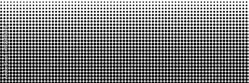 Dotted halftone gradient texture. Vanishing polka dot background. Repeating dots gradation pattern background. Black fading comic pop art overlay backdrop. Raster effect wallpaper. Vector halftone