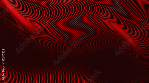 a pattern of thin red lines that curve and follow certain contours, giving a visual effect like wavy silk cloth or elegant topographic mapping