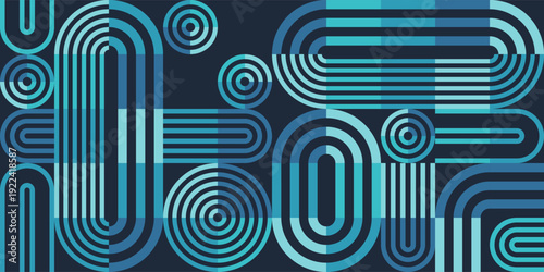 Abstract Geometric Pattern Background. Memphis. Square Modules. modern style. design for artprint, wallart, wallpaper. illustration vector