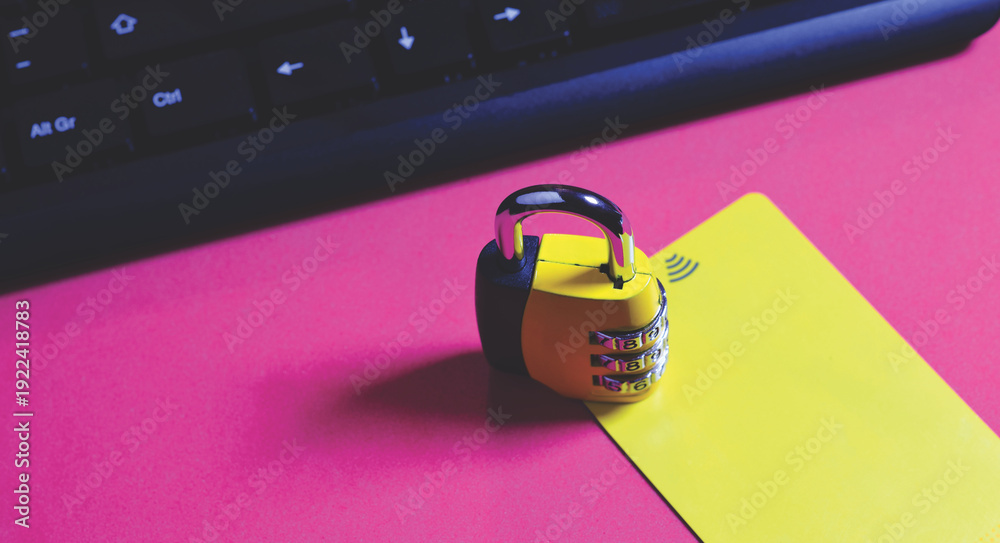 Obraz premium Concept, security when making credit card payments.