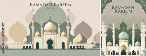 elegant ramadan mubarak background, islamic Ramadhan kareem background for banner & social media template