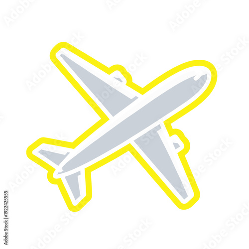 Airplane Travel Icon Vector Graphic Design Asset