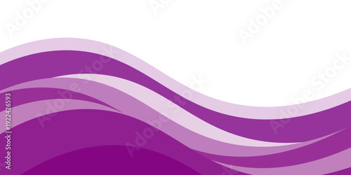 Abstract purple wave background with layered flowing curves, elegant and modern design for banners, presentations, and web layouts, vector illustration