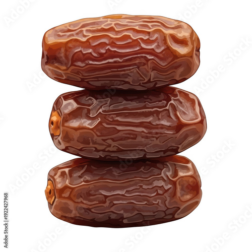 Three dates stacked on top of each other against a white background.
