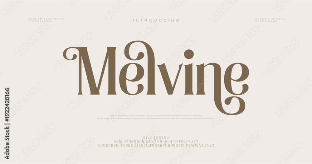 Fototapeta premium Elegant Typography Melving Logo Design Concept
