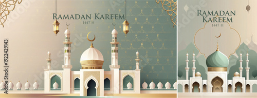 elegant ramadan mubarak background, islamic Ramadhan kareem background for banner & social media template