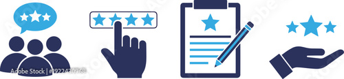 Customer review and rating icons