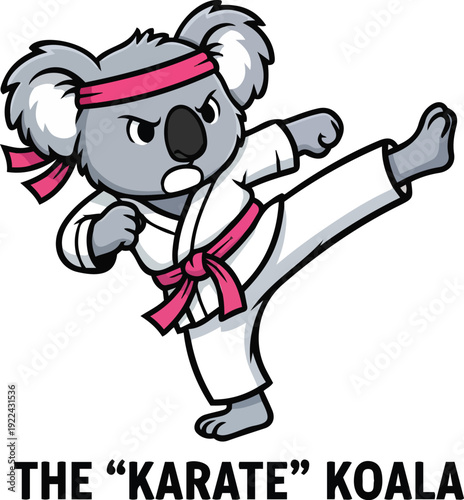 The Fierce Karate Koala Martial Arts Mascot