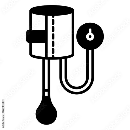 Sphygmomanometer Icon: Medical Blood Pressure Measurement