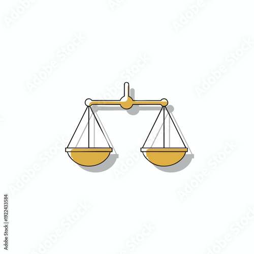 Minimalist Illustration of Balance Scale for Legal and Justice Themes