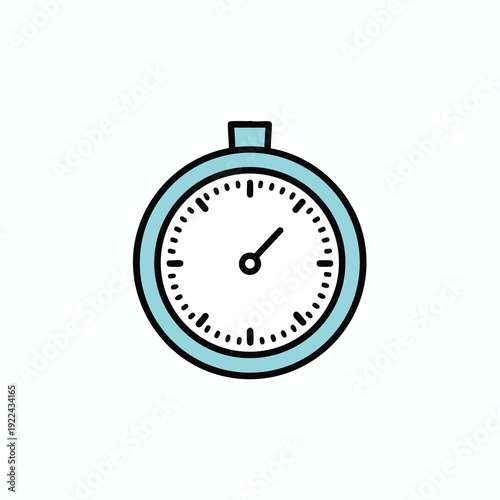 Minimalist Stopwatch Icon for Time Management and Productivity Concepts