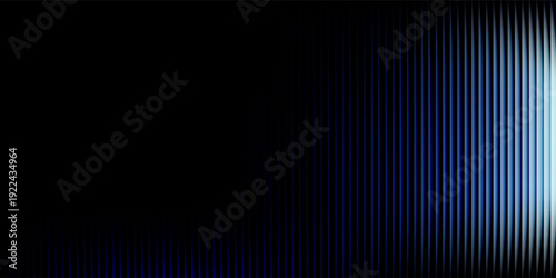 Futuristic neon texture with vibrant shades of blue green gradients and bright smooth fluted vertical lines. Bold dynamic design blending smooth tones and radiant colors for modern visual art project