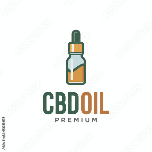 Cbd Oil Cannabis Logo Template Vector