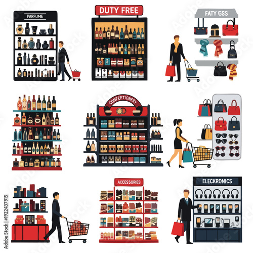 Convenient Duty Free Shopping in a Modern Retail Store