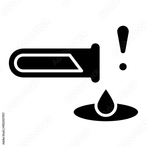 Corrosive Chemical Hazard Warning Symbol