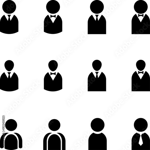 Verschiedene Personen, Menschen Icon Sammlung, Menschen in schwarz, Menschen Sammlung