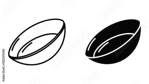 Black and white coffee beans