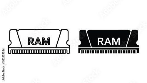 Computer RAM module illustration