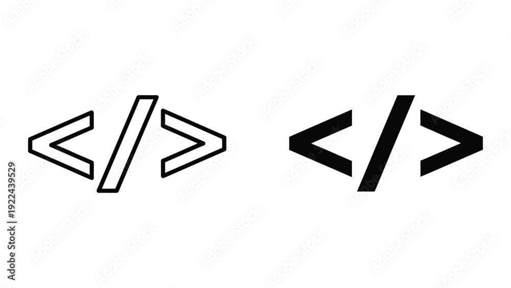 Obraz premium Code symbols on white background