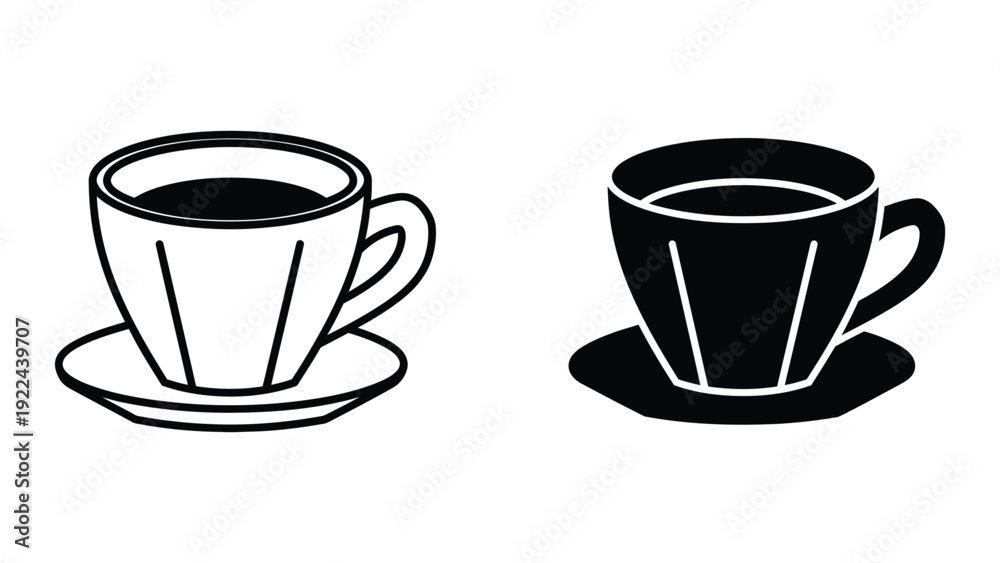 Obraz premium Coffee cups illustration