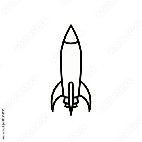 Rocket Ship Launch Vehicle Icon