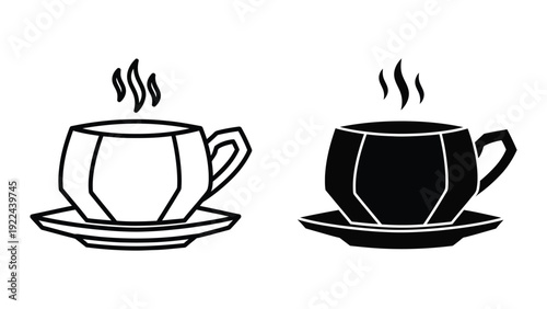 Two steaming coffee cups