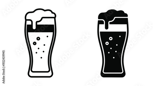 Beer glasses illustration