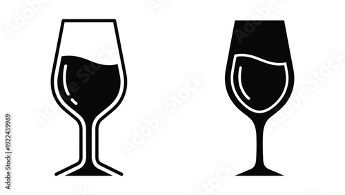 Wine glasses with red wine