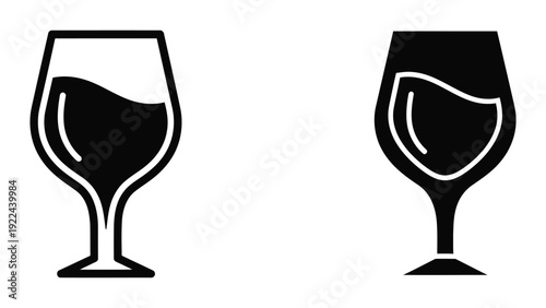 Wine glasses with red wine
