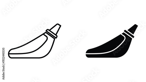 Simple line drawing of two boots