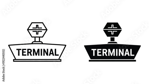 Terminal Sign Icon Set