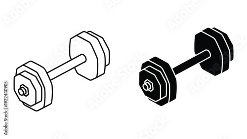 Simple dumbbell illustration