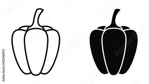 Black and white pepper illustration