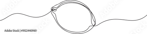 Billede på lærred One continuous line drawing of whole healthy organic lemon for orchard logo identity