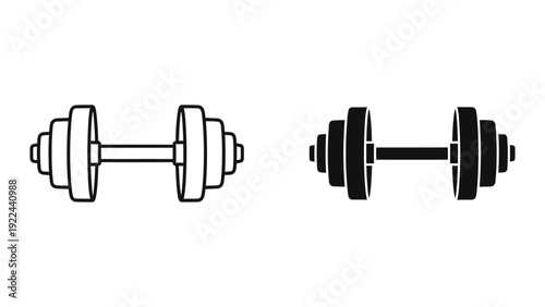Dumbbells icon set