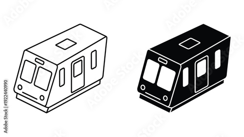 Train or bus vehicle outline