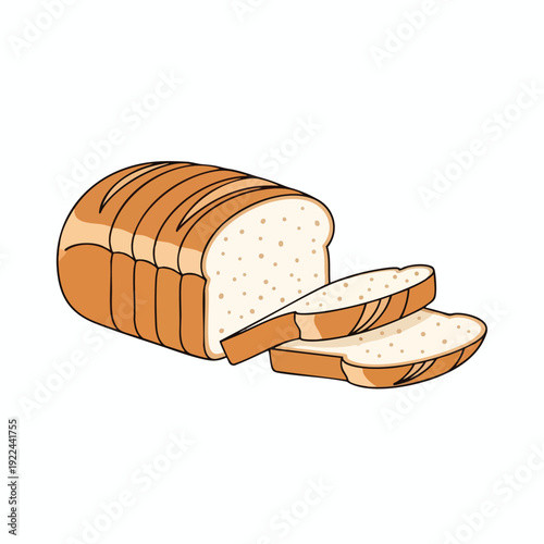 Fresh Sliced Loaf of Bread for Delicious Breakfast or Snack