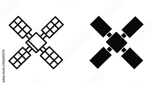 Satellite icons in different styles