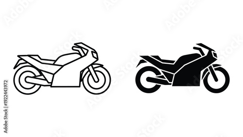 Motorcycle outline vector illustration