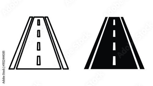 Road icons set