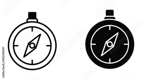 Compass icons set