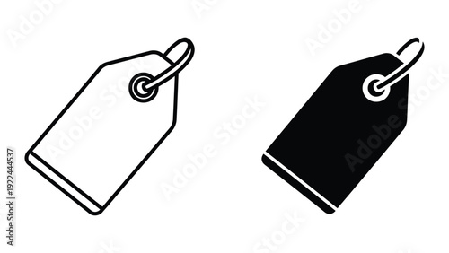 Black and white price tags